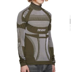 MISBHV sport Khaki & white active long sleeve top